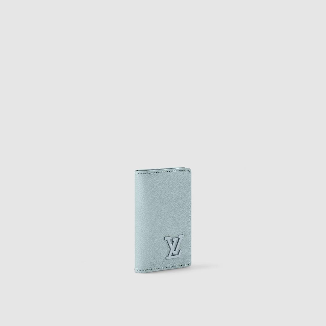 Ví Louis Vuitton Pocket Organizer Lv Aerogram Nam Xanh Dương Nhạt